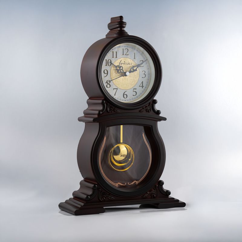 Dark Brown Table Clock – Classic Charm, Timeless Function