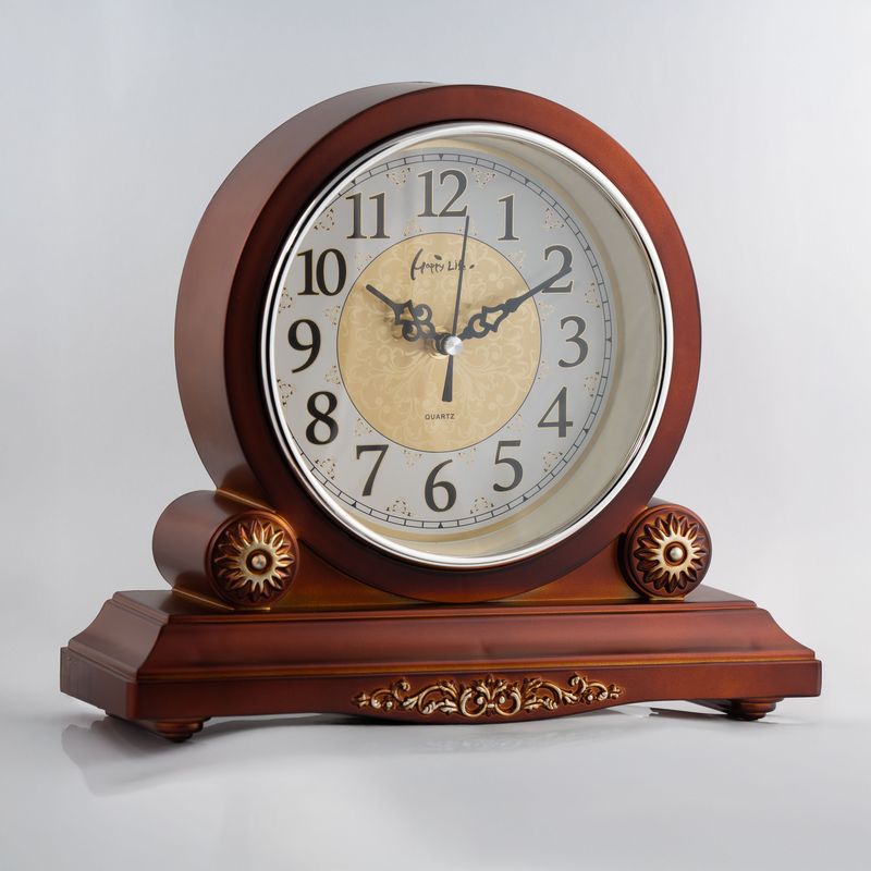 Dark Brown Table Clock – Classic Charm, Timeless Function