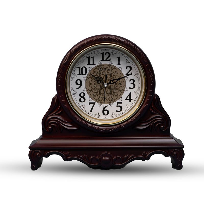Dark Brown Table Clock – Classic Charm, Timeless Function