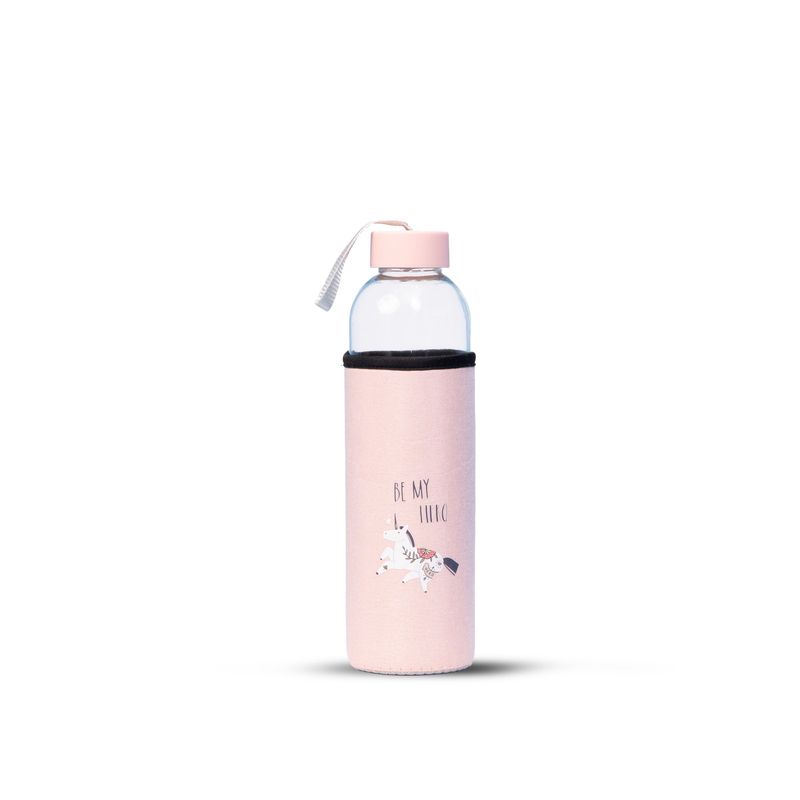    	 Glass Water Bottle With Cover – 700ml