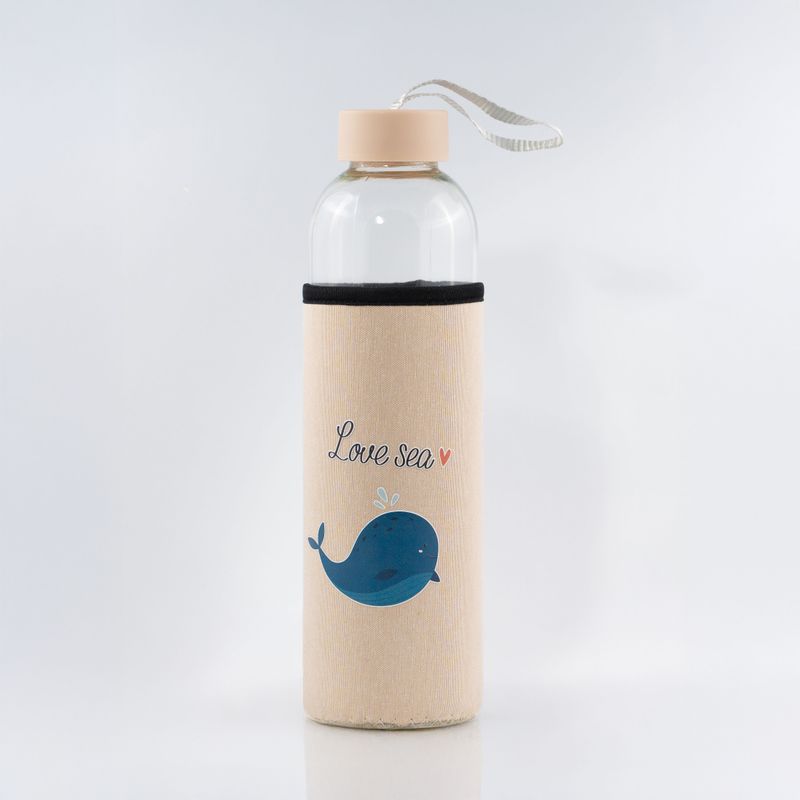 Glass Water Bottle With Cover – 700ml
